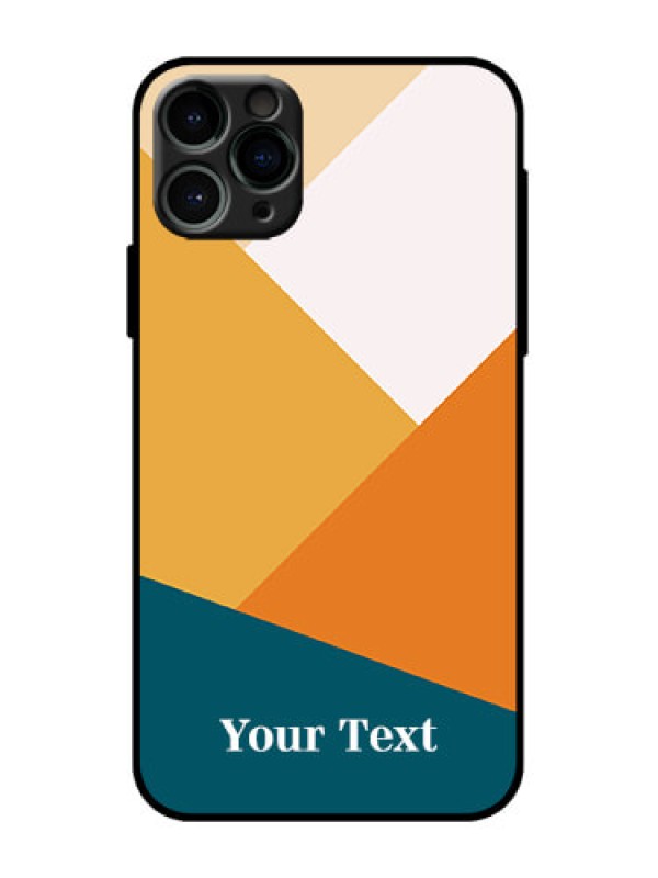 Custom iPhone 11 Pro Custom Metal Phone Case - Stacked Multi - Colour Design