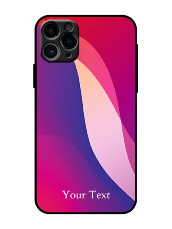 Custom iPhone 11 Pro Custom Metal Phone Case - Digital Abstract Overlap Design