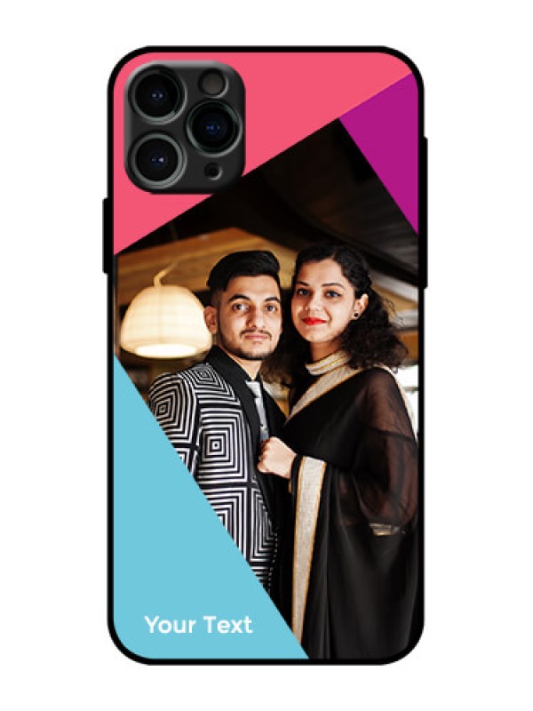 Custom iPhone 11 Pro Custom Metal Phone Case - Stacked Triple Colour Design