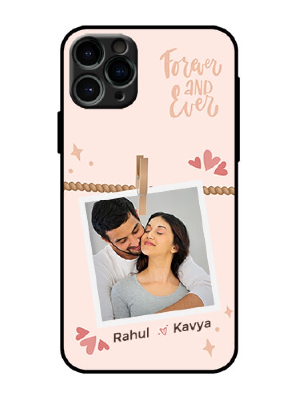 Custom iPhone 11 Pro Custom Metal Phone Case - Forever And Ever Love Design