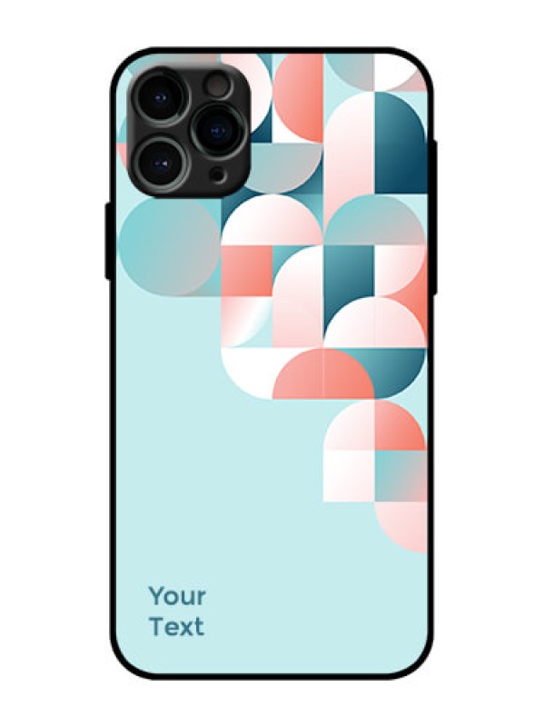 Custom iPhone 11 Pro Custom Metal Phone Case - Stylish Semi - Circle Pattern Design