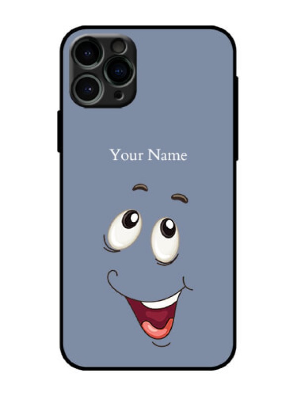 Custom iPhone 11 Pro Custom Metal Phone Case - Laughing Cartoon Face Design