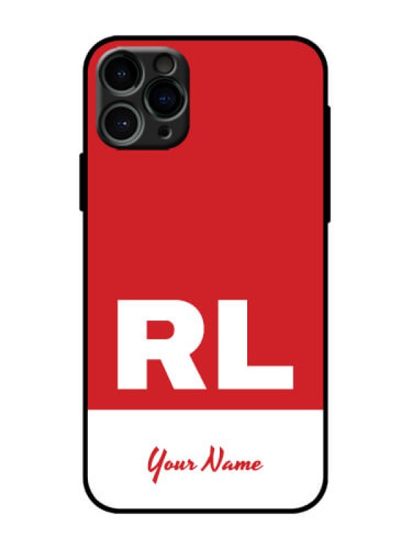 Custom iPhone 11 Pro Custom Metal Phone Case - Dual Tone Custom Text Design