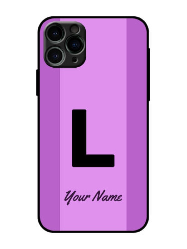 Custom iPhone 11 Pro Custom Metal Phone Case - Tricolor Custom Text Design