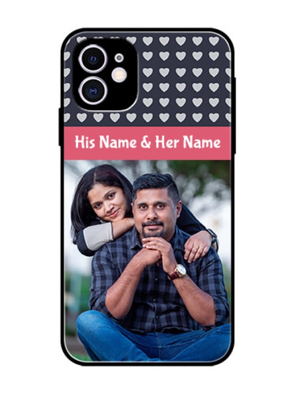Custom iPhone 11 Custom Metal Phone Case - Love Symbols Design