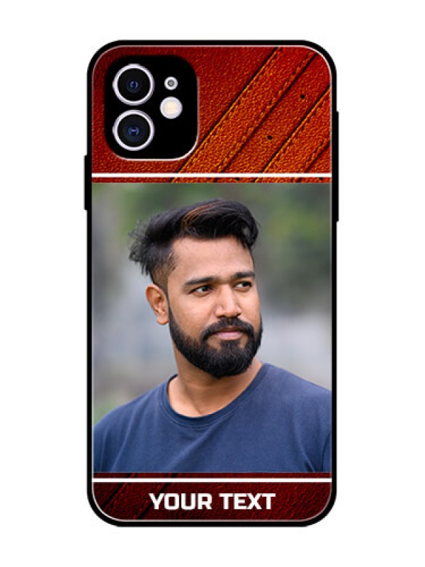 Custom iPhone 11 Custom Metal Phone Case - Leather Phone Case Design