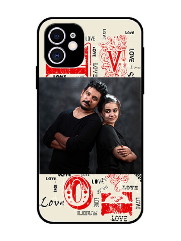 Custom iPhone 11 Custom Metal Phone Case - Trendy Love Design Case