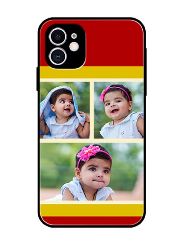 Custom iPhone 11 Custom Metal Phone Case - Multiple Pic Upload Design
