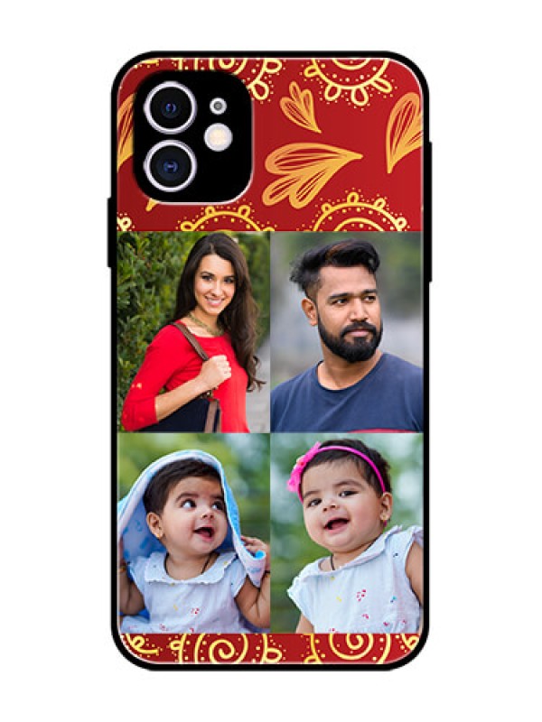 Custom iPhone 11 Custom Metal Phone Case - 4 Image Traditional Design