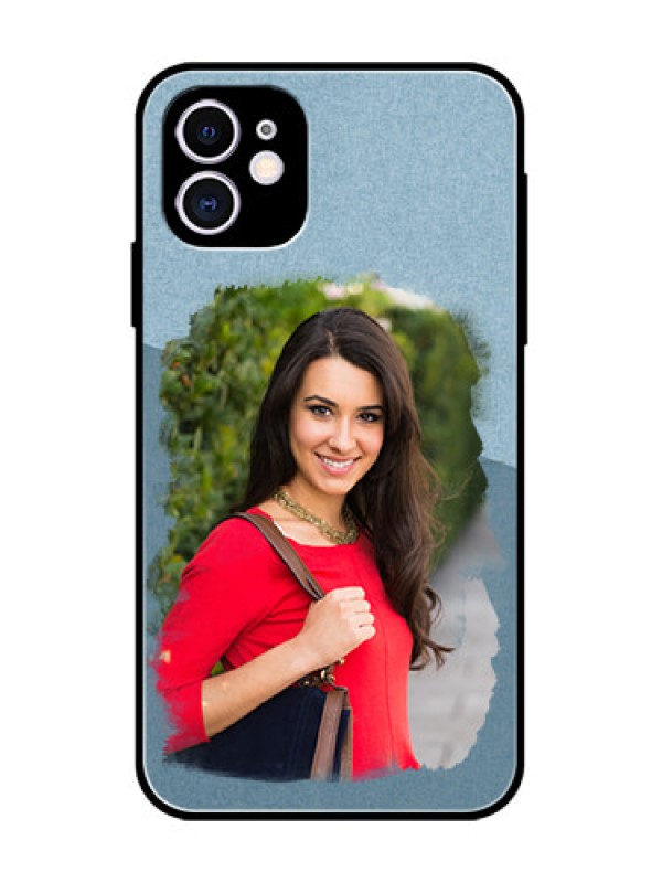 Custom iPhone 11 Custom Metal Phone Case - Grunge Line Art Design