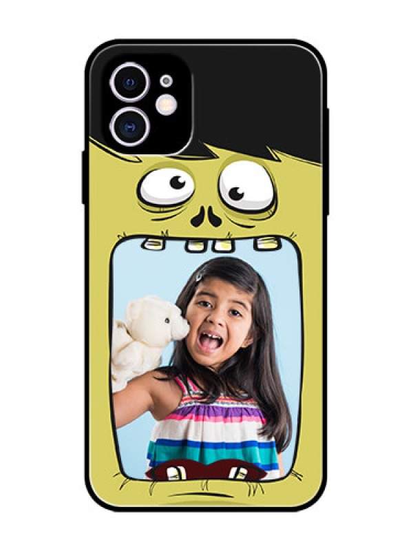 Custom iPhone 11 Custom Metal Phone Case - Cartoon Monster Back Case Design