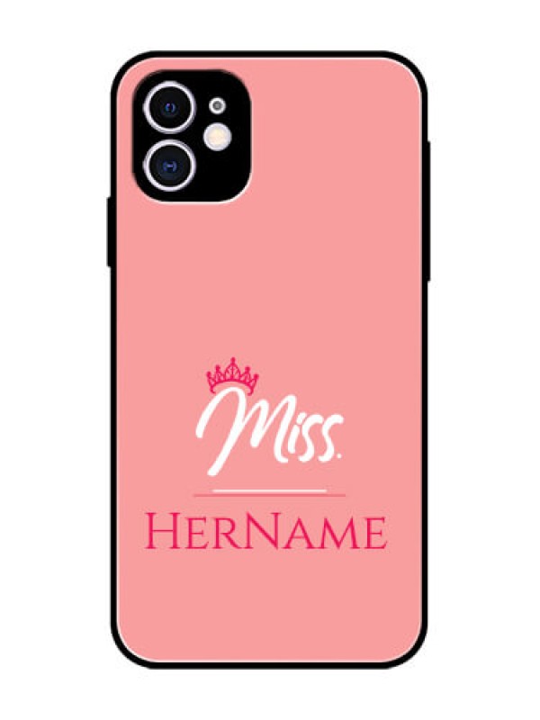 Custom iPhone 11 Custom Metal Phone Case - Mrs With Name Design