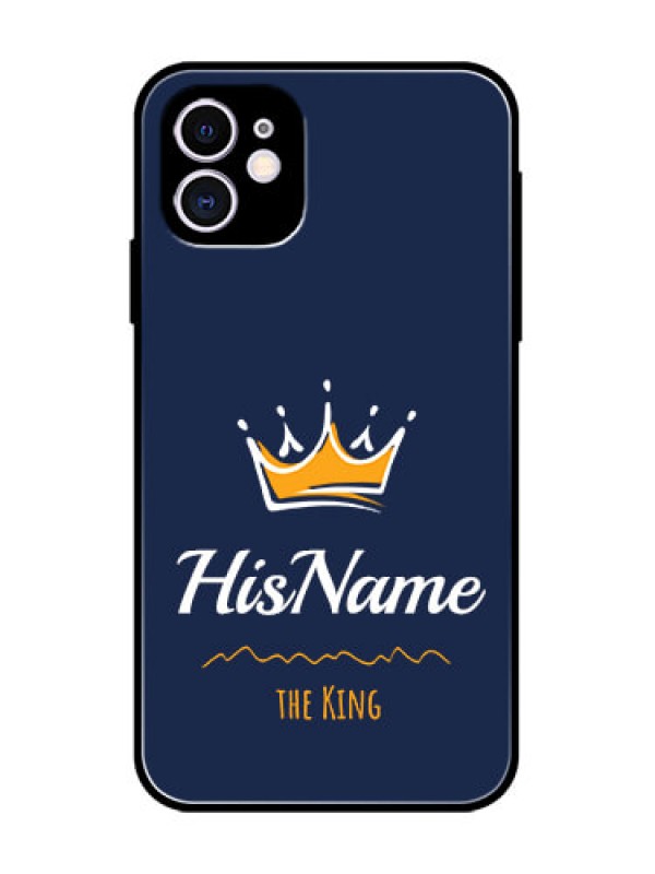 Custom iPhone 11 Custom Metal Phone Case - King With Name Design