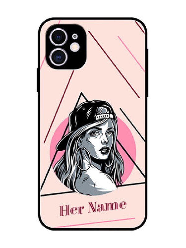 Custom iPhone 11 Custom Metal Phone Case - Rockstar Girl Design