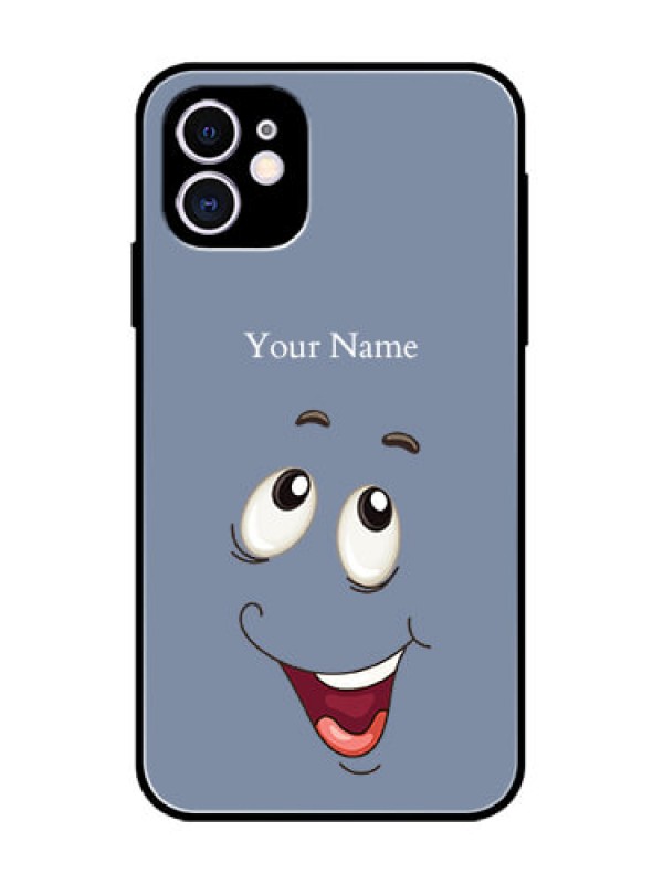 Custom iPhone 11 Custom Metal Phone Case - Laughing Cartoon Face Design
