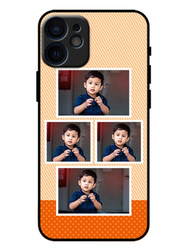 Custom iPhone 12 Mini Custom Metal Phone Case - Bulk Photos Upload Design