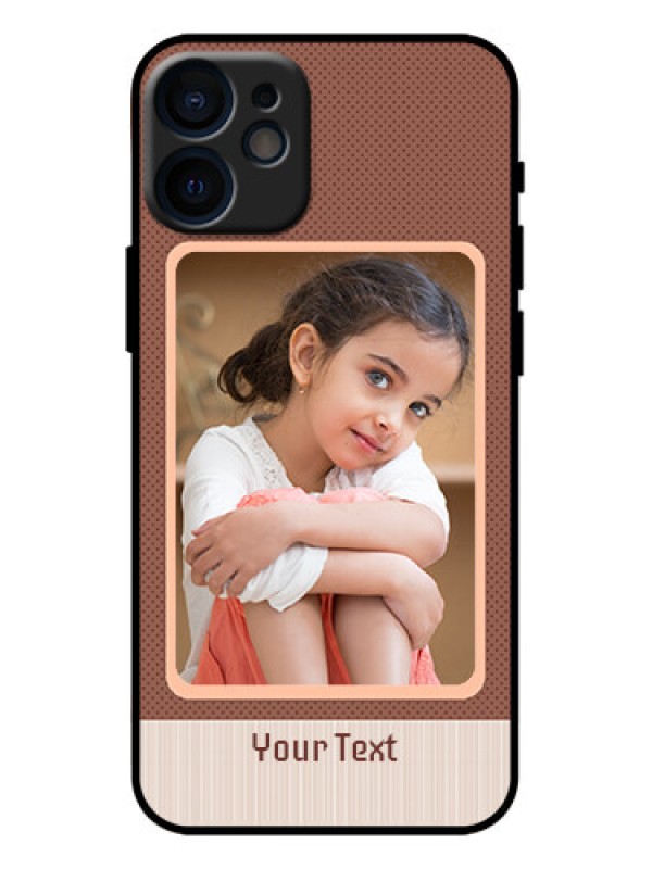 Custom iPhone 12 Mini Custom Metal Phone Case - Simple Pic Upload Design