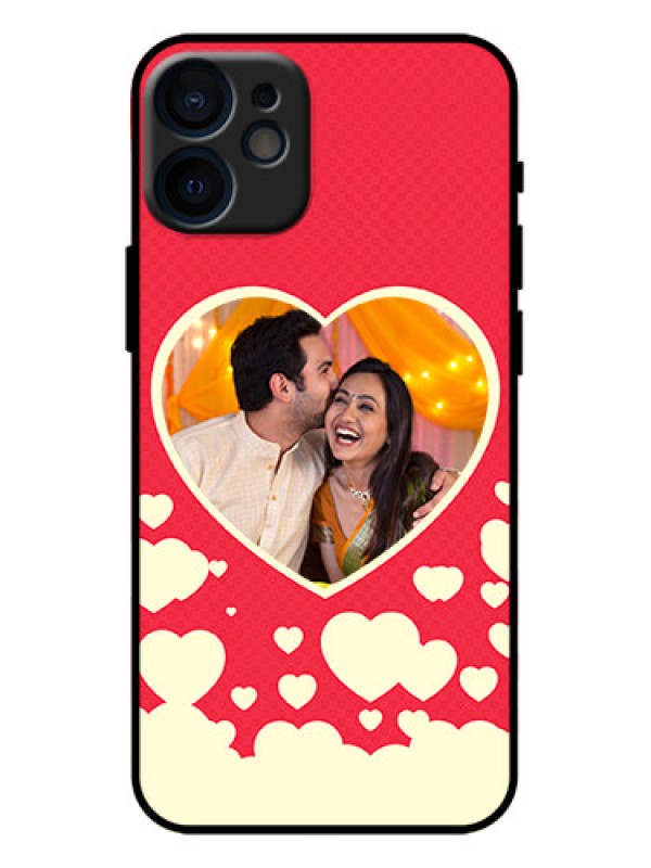Custom iPhone 12 Mini Custom Metal Phone Case - Love Symbols Phone Cover Design