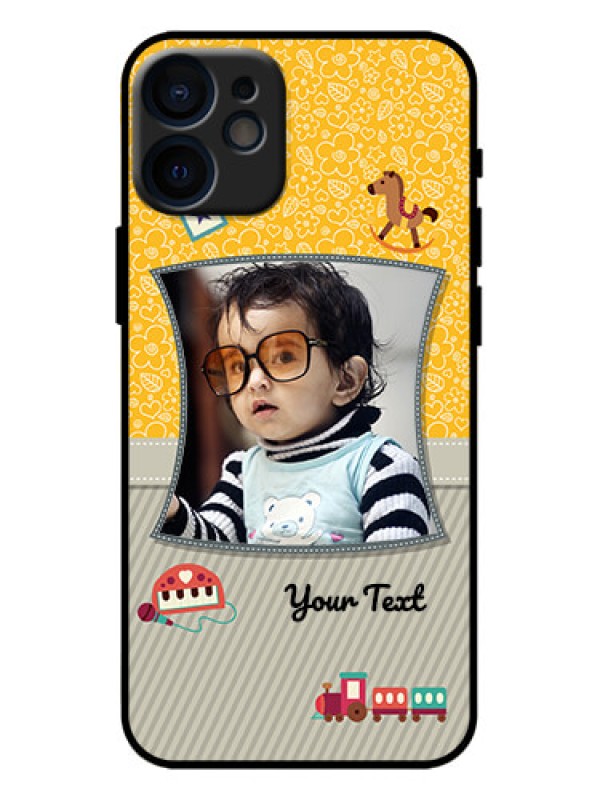 Custom iPhone 12 Mini Custom Metal Phone Case - Baby Picture Upload Design