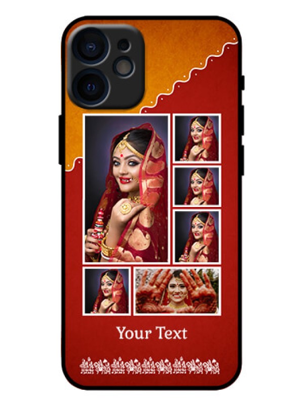 Custom iPhone 12 Mini Custom Metal Phone Case - Wedding Pic Upload Design