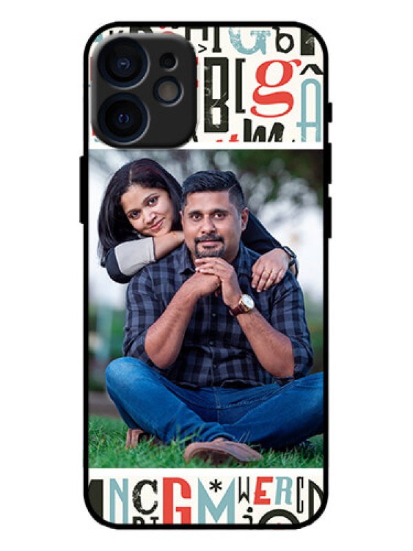 Custom iPhone 12 Mini Custom Metal Phone Case - Alphabet Design