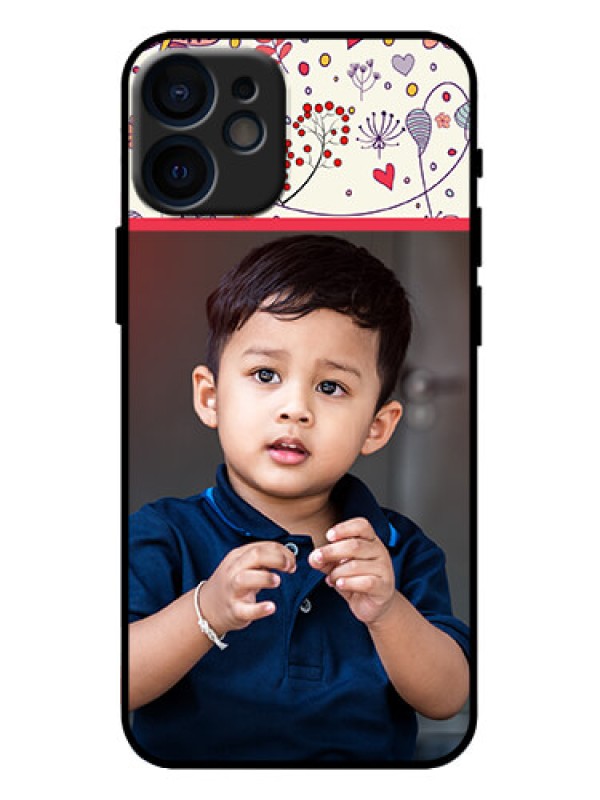 Custom iPhone 12 Mini Custom Metal Phone Case - Premium Floral Design