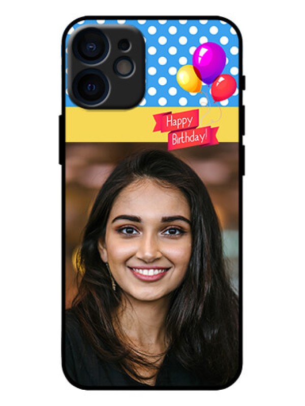 Custom iPhone 12 Mini Custom Metal Phone Case - Happy Birthday Design