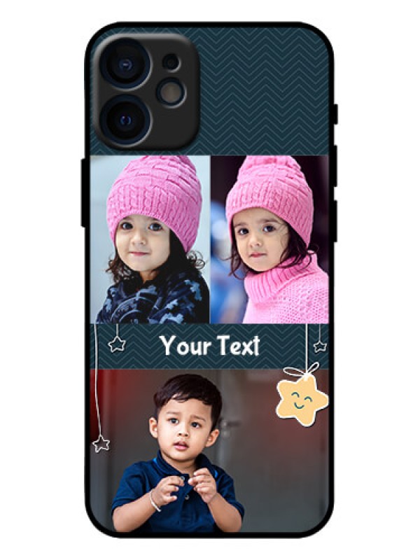 Custom iPhone 12 Mini Custom Metal Phone Case - Hanging Stars Design