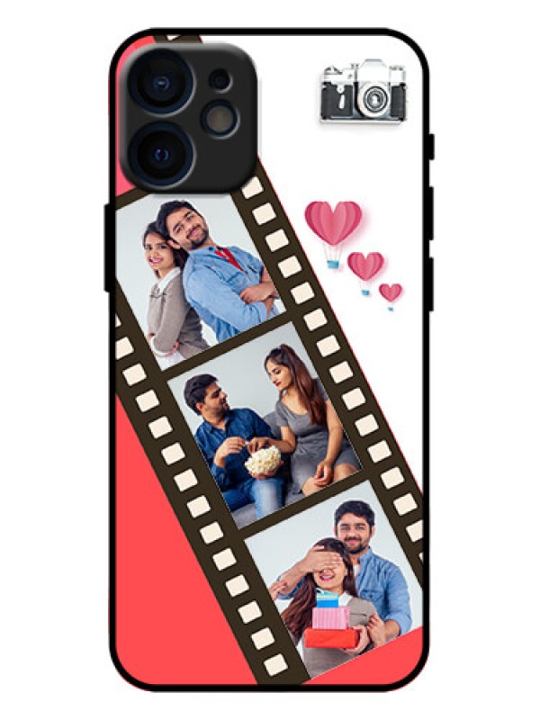 Custom iPhone 12 Mini Custom Metal Phone Case - 3 Image Holder With Film Reel