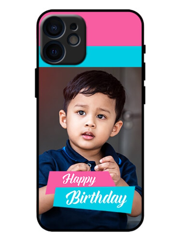 Custom iPhone 12 Mini Custom Metal Phone Case - Image Holder With 2 Color Design