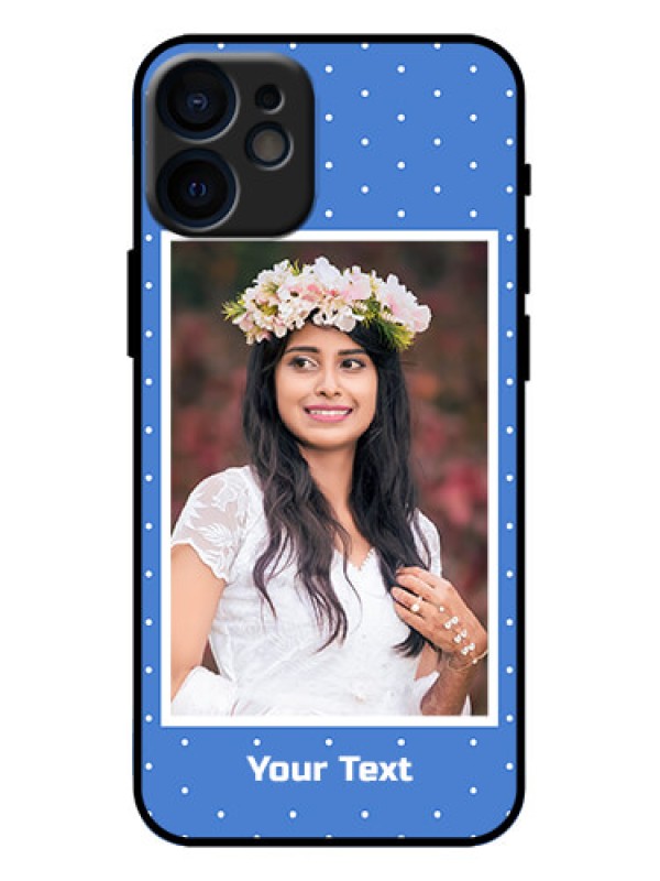 Custom iPhone 12 Mini Custom Metal Phone Case - Polka Dots Design