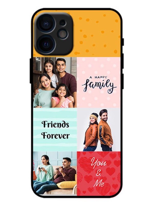 Custom iPhone 12 Mini Custom Metal Phone Case - Images With Quotes Design