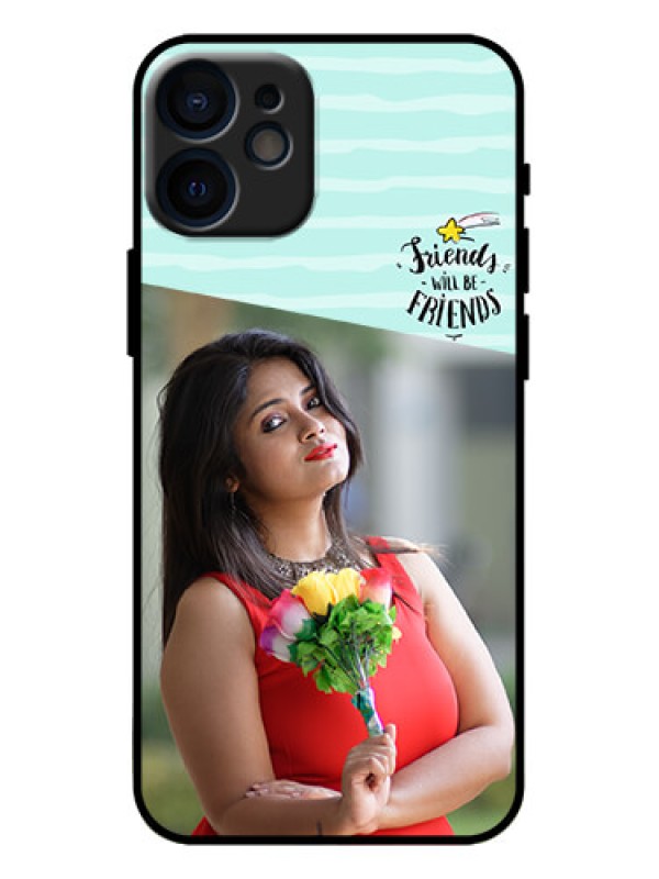 Custom iPhone 12 Mini Custom Metal Phone Case - Friends Picture Icon Design