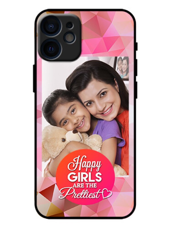 Custom iPhone 12 Mini Custom Metal Phone Case - Abstract Triangle Design