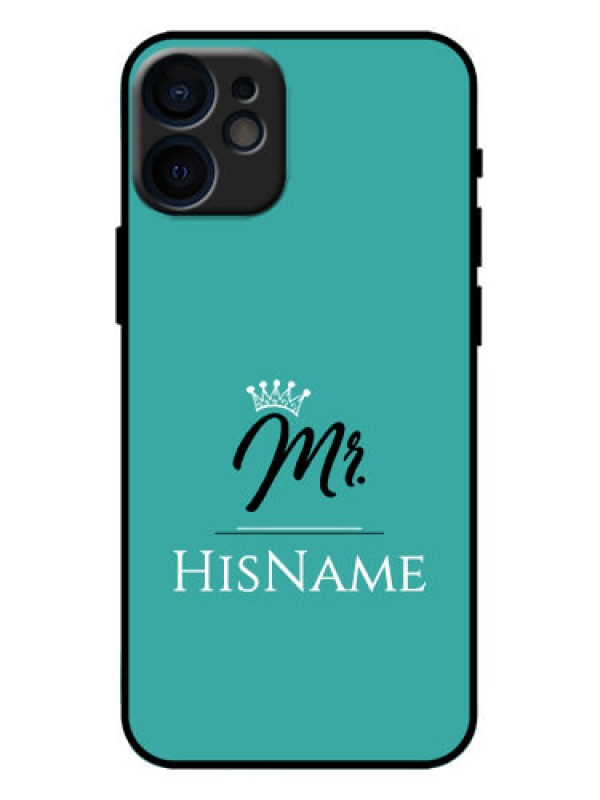 Custom iPhone 12 Mini Custom Metal Phone Case - Mr With Name Design