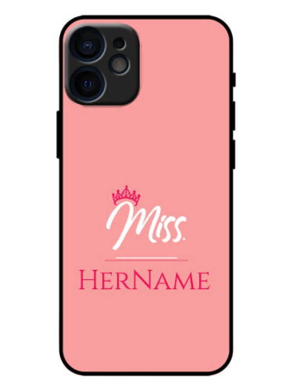 Custom iPhone 12 Mini Custom Metal Phone Case - Mrs With Name Design