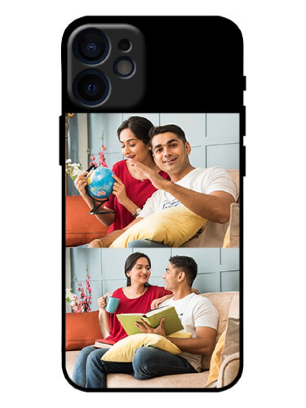 Custom iPhone 12 Mini Custom Metal Phone Case - 2 Images Design