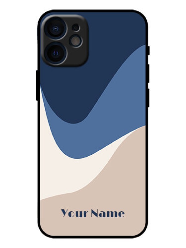 Custom iPhone 12 Mini Custom Metal Phone Case - Abstract Drip Art Design