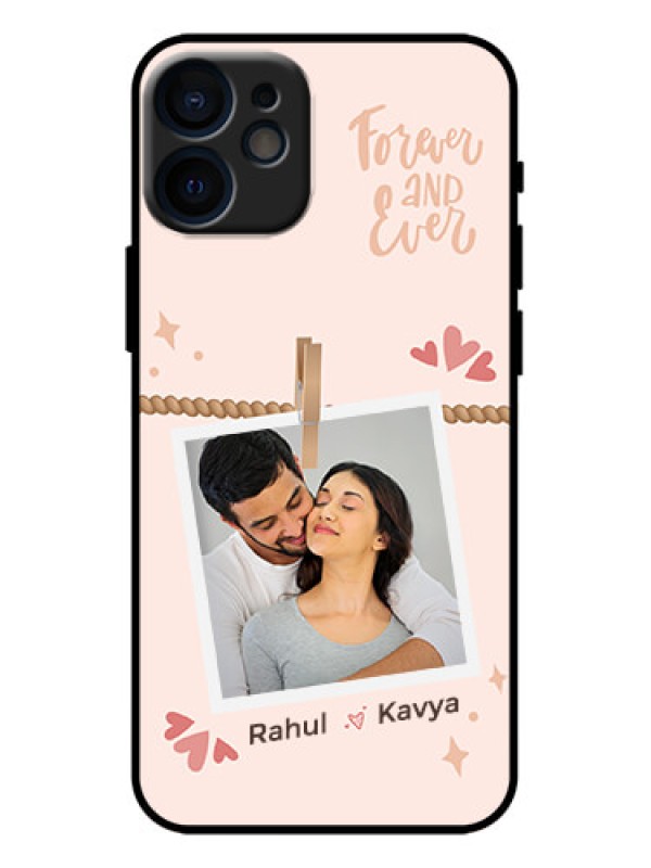 Custom iPhone 12 Mini Custom Metal Phone Case - Forever And Ever Love Design
