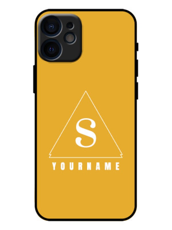 Custom iPhone 12 Mini Custom Metal Phone Case - Simple Triangle Design