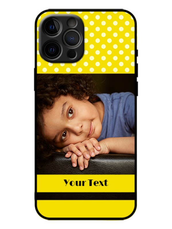 Custom iPhone 12 Pro Max Custom Metal Phone Case - Bright Yellow Case Design