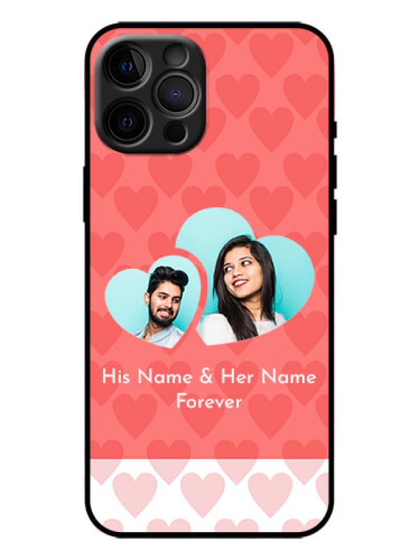 Custom iPhone 12 Pro Max Custom Metal Phone Case - Couple Pic Upload Design