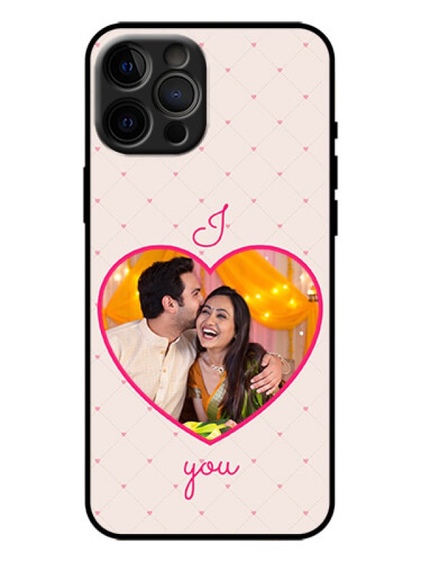 Custom iPhone 12 Pro Max Custom Metal Phone Case - Heart Shape Design