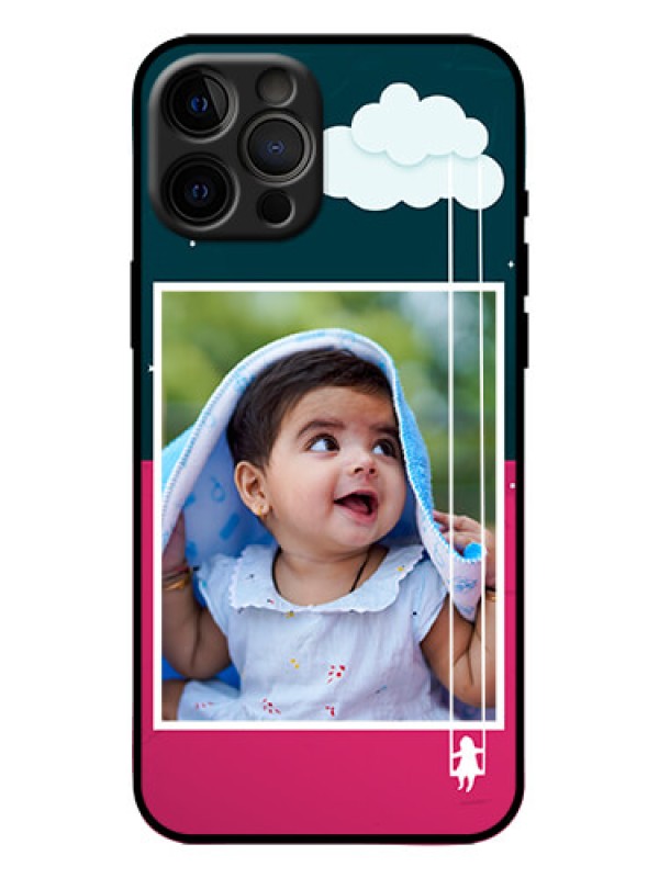 Custom iPhone 12 Pro Max Custom Metal Phone Case - Cute Girl With Cloud Design