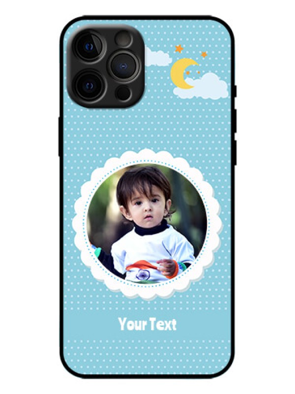 Custom iPhone 12 Pro Max Custom Metal Phone Case - Violet Pattern Design