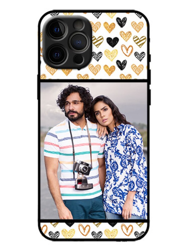 Custom iPhone 12 Pro Max Custom Metal Phone Case - Love Symbol Design