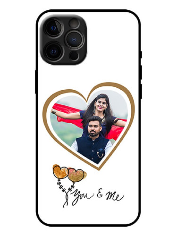 Custom iPhone 12 Pro Max Custom Metal Phone Case - You and Me Design