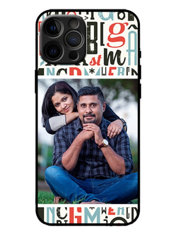 Custom iPhone 12 Pro Max Custom Metal Phone Case - Alphabet Design