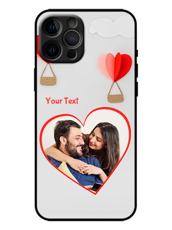 Custom iPhone 12 Pro Max Custom Metal Phone Case - Parachute Love Design