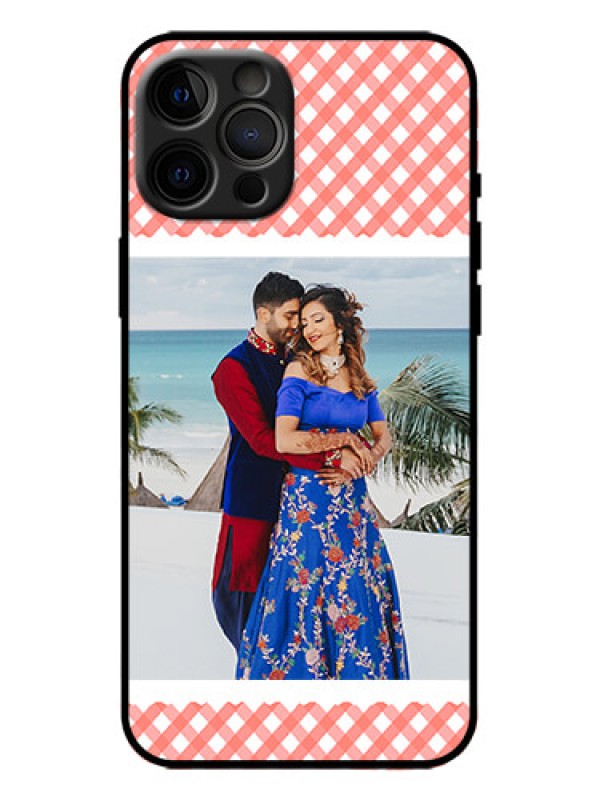 Custom iPhone 12 Pro Max Custom Metal Phone Case - Pink Pattern Design